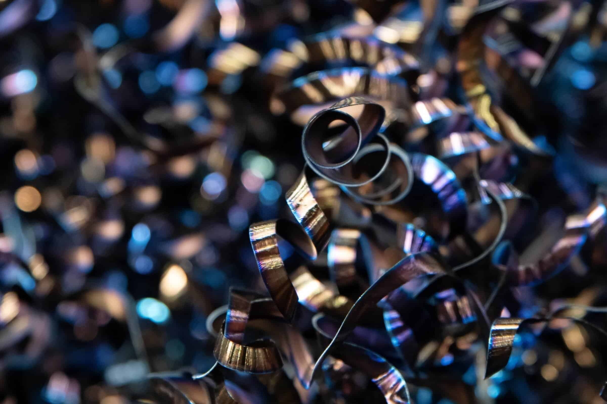 A Close Up Of Metal Shavings