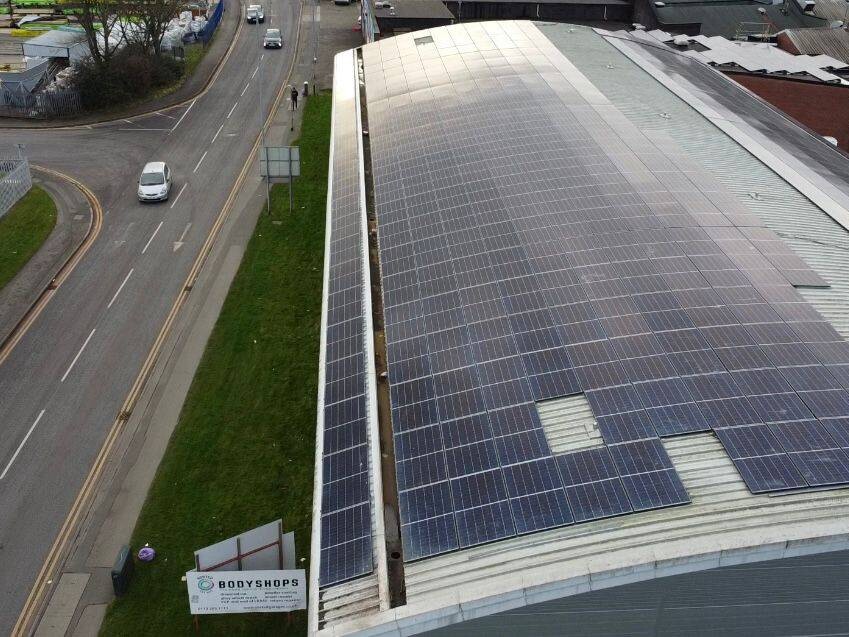 A Solar Panels On A Roof